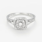 Anillo "Nerea" D0,25/47 - Oro blanco 375/1000