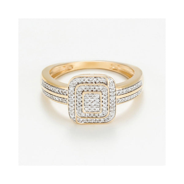 Bague "Daphné" Diamants 0,20/110 - Or Jaune 375/1000