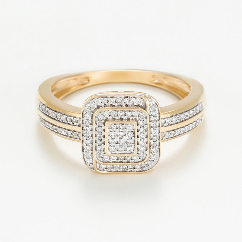 Bague "Daphné" Diamants 0,20/110 - Or Jaune 375/1000