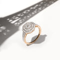 Anello "Romance" D0,22/123 - Oro giallo 375/1000