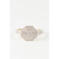 Anillo "Romance" Diamantes 0.22/123 - Oro Amarillo 375/1000