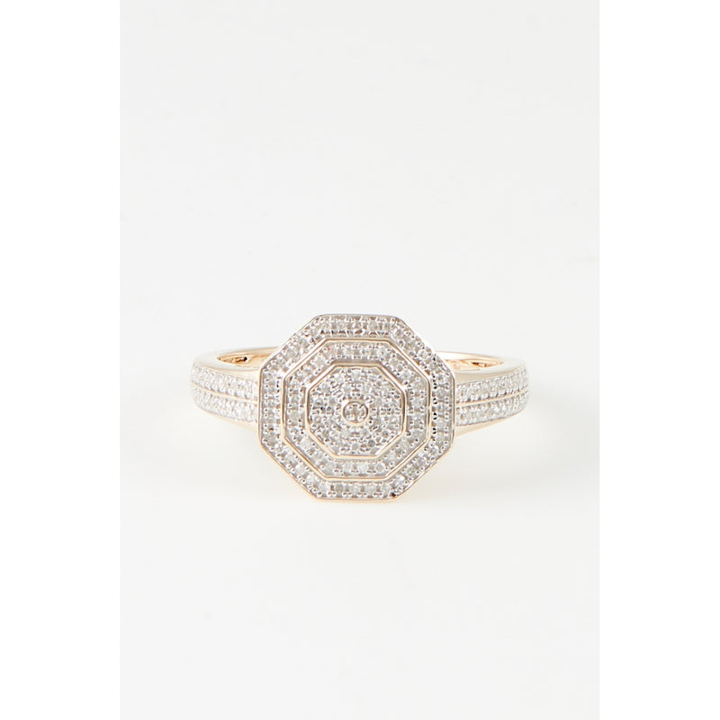 Bague "Romance" Diamants 0,22/123 - Or Jaune 375/1000