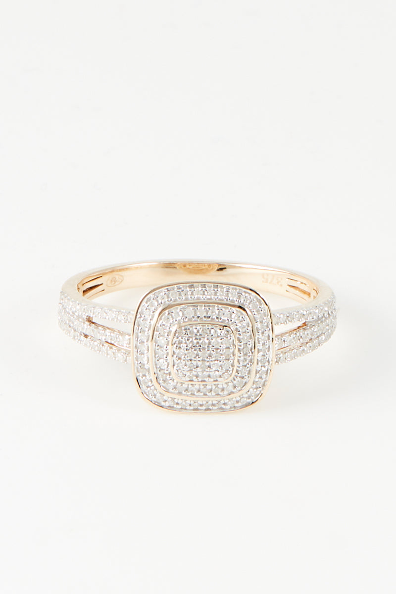 Bague "Ramona" Diamants 0,28/155 - Or Jaune 375/1000
