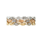 Bague "Trinity" D0,15/26 - Or Tricolore 375/1000