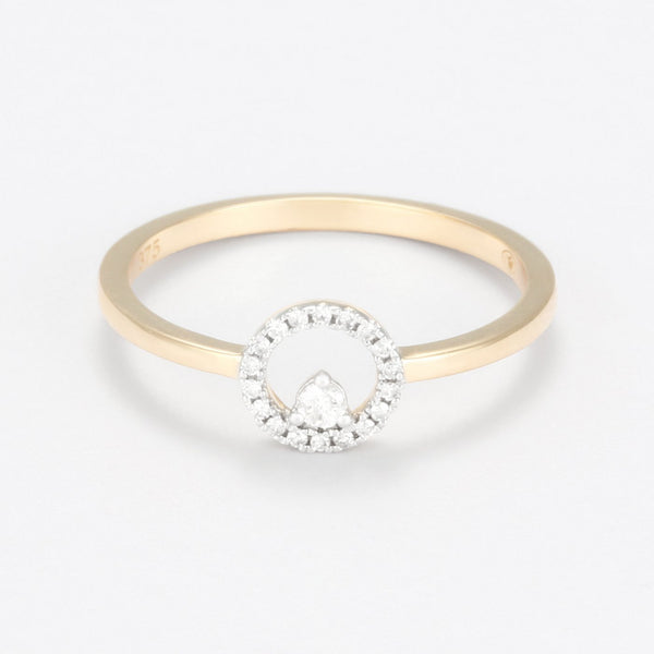 “Ischia” ring D0,086/19 - 375/1000 yellow gold
