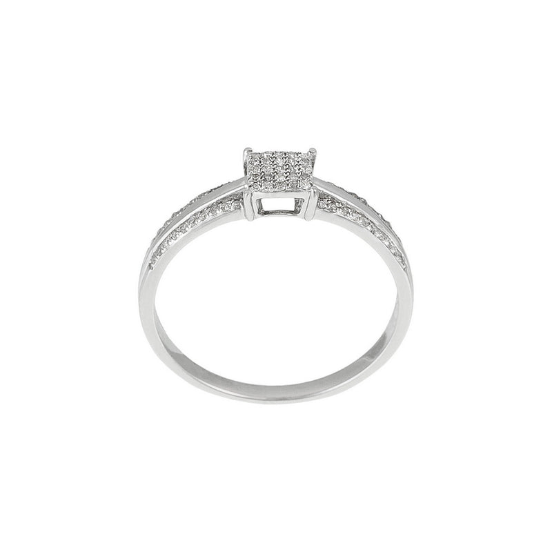 Bague "Mon Bonheur" Diamants 0,15/65 - Or Blanc 375/1000