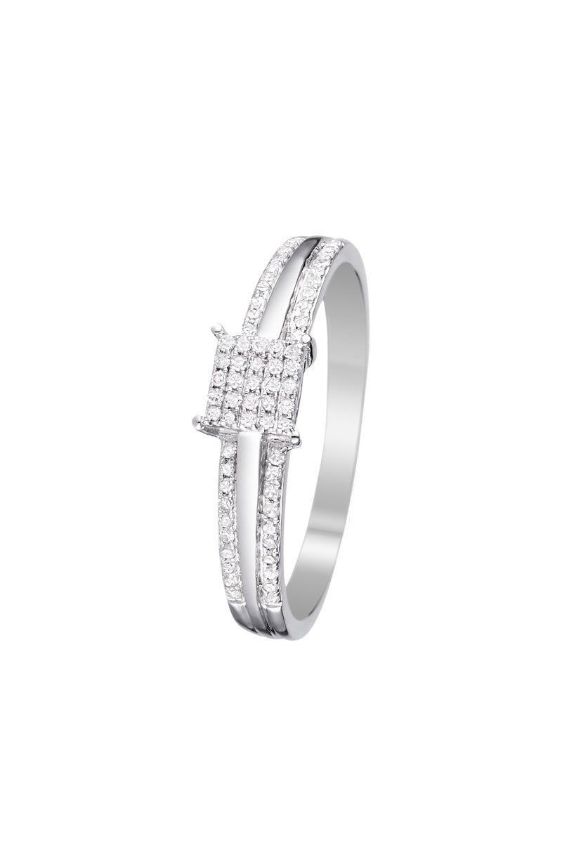 Bague "Mon Bonheur" Diamants 0,15/65