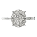 Bague "Sublissime" Diamants 0,20/95 - Or Blanc 375/1000