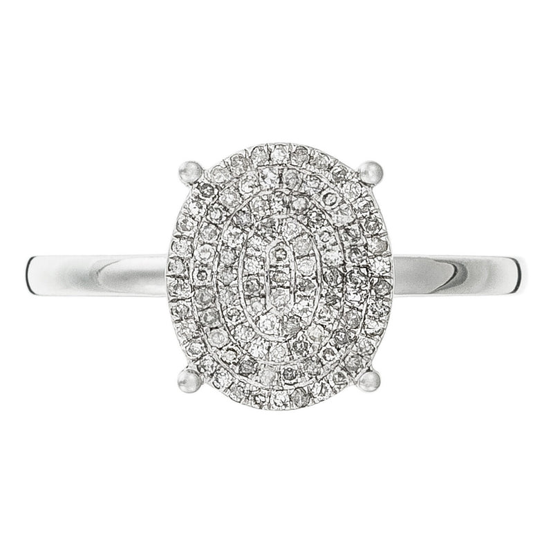 Bague "Sublissime" Diamants 0,20/95 - Or Blanc 375/1000