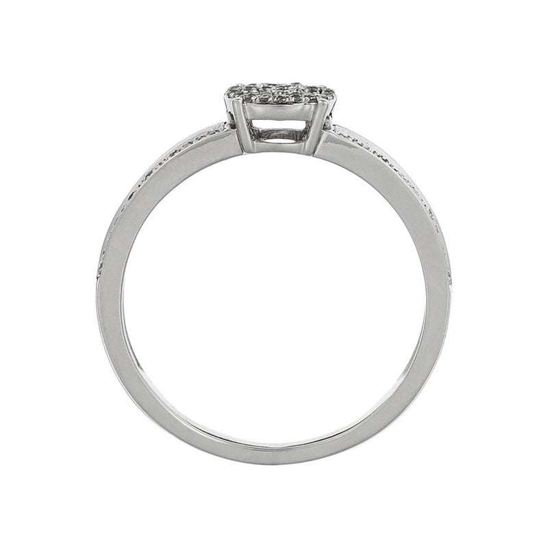 Bague "Toi Que J'Aime" Diamants 0,20/92 - Or Blanc 375/1000