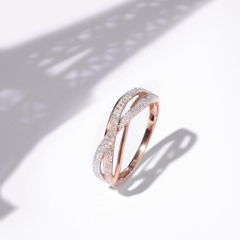 “Ma Force” Diamond Ring 0.31/150 – 375/1000 Rose Gold