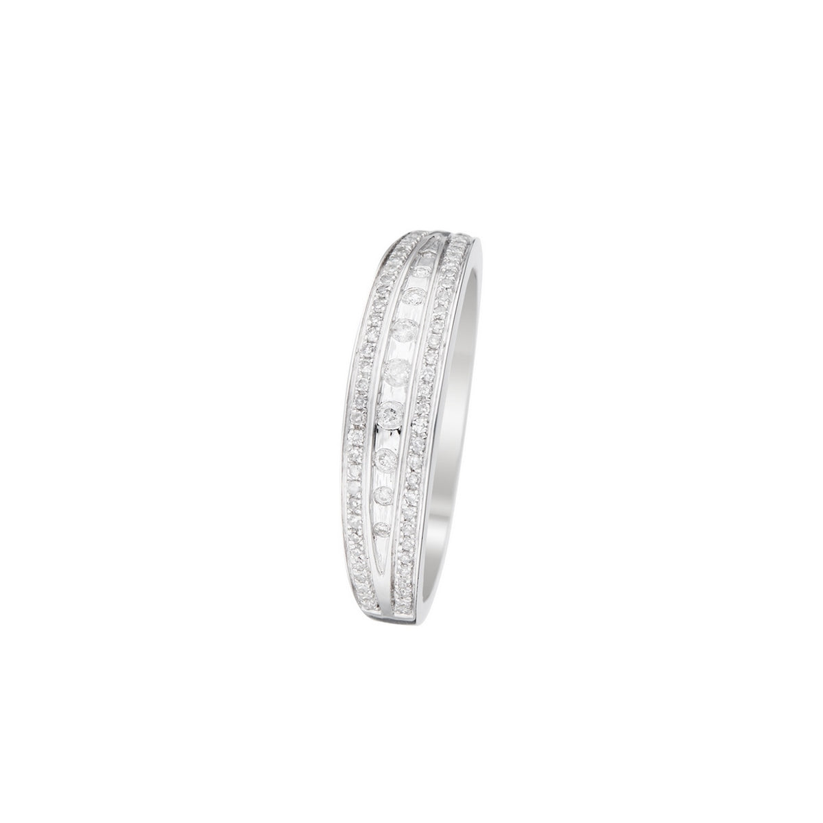 Bague "Ces Moments À Nous" Diamants 0,17/75 - Or Blanc 375/1000