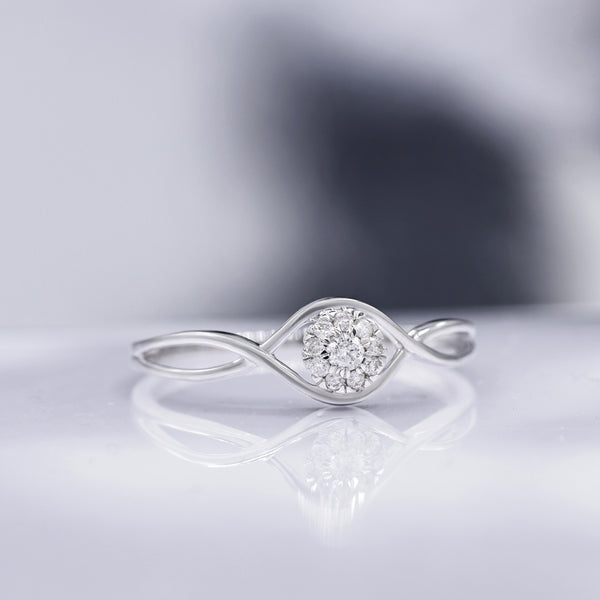 Bague "Touch Of Magic" Diamants 0,11/10 - Or Blanc 375/1000
