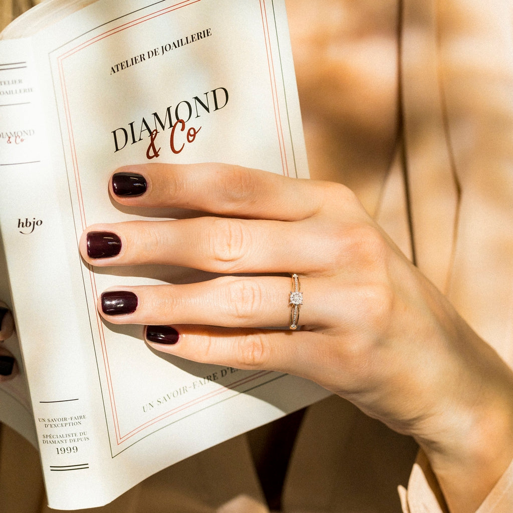The Promise Ring, Diamonds 0.16/28 - 375/1000 Yellow Gold