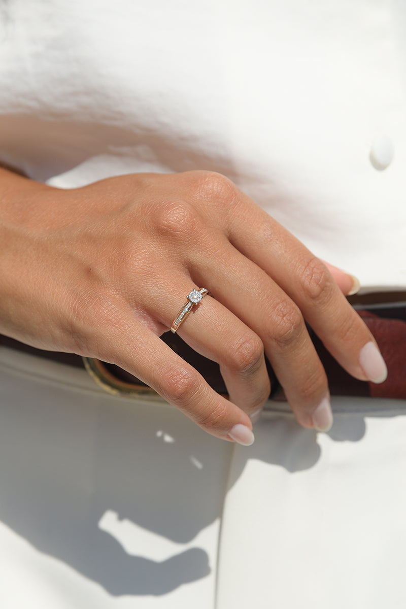 Bague "La Promise" Diamants 0,16/28 - Or Jaune 375/1000
