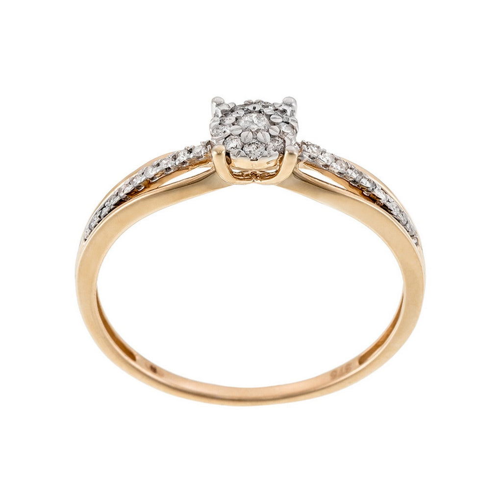 The Promise Ring, Diamonds 0.16/28 - 375/1000 Yellow Gold