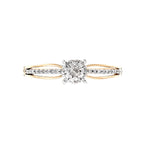 The Promise Ring, Diamonds 0.16/28 - 375/1000 Yellow Gold