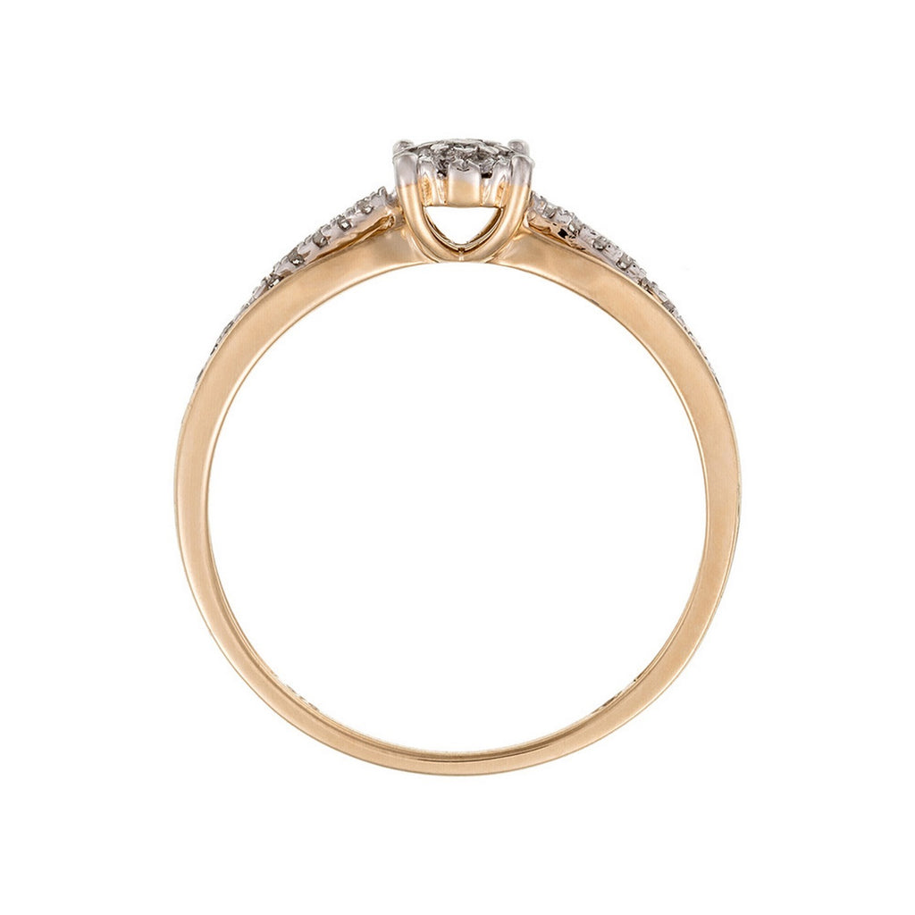 The Promise Ring, Diamonds 0.16/28 - 375/1000 Yellow Gold