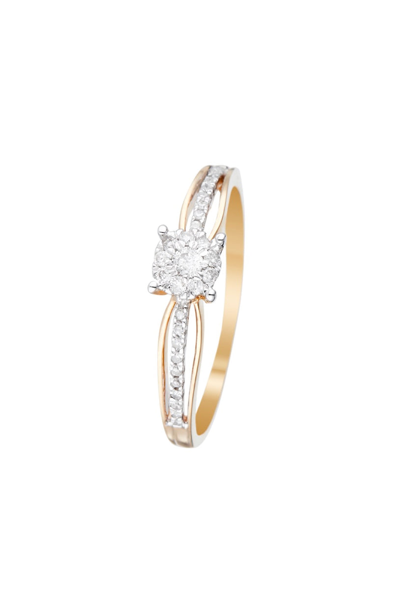 Ring "La Promise" Diamonds 0.16/28 - Yellow Gold 375/1000