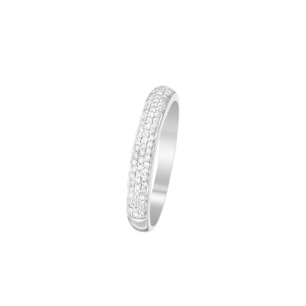 Anello "La felicità sei tu" D0,22/73 - Oro bianco 375/1000