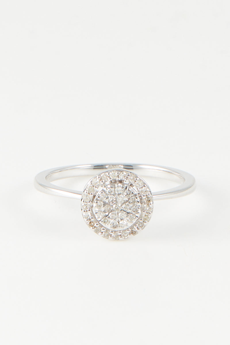 Bague "Ysalis" D0,139/40 - Or Blanc 375/1000