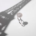 Bague "Ysalis" D0,139/40 - Or Blanc 375/1000