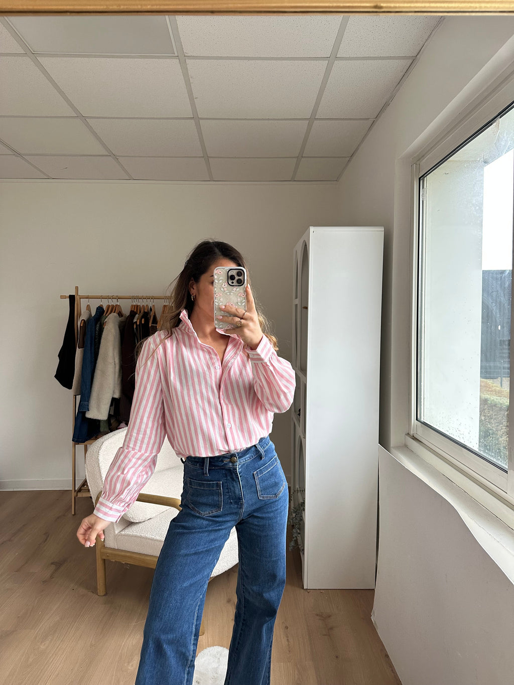 Blusa a rayas Colette rosas y blancas