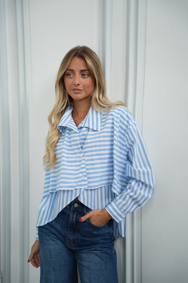 Blusa Asimmetrica Kalli - Blu