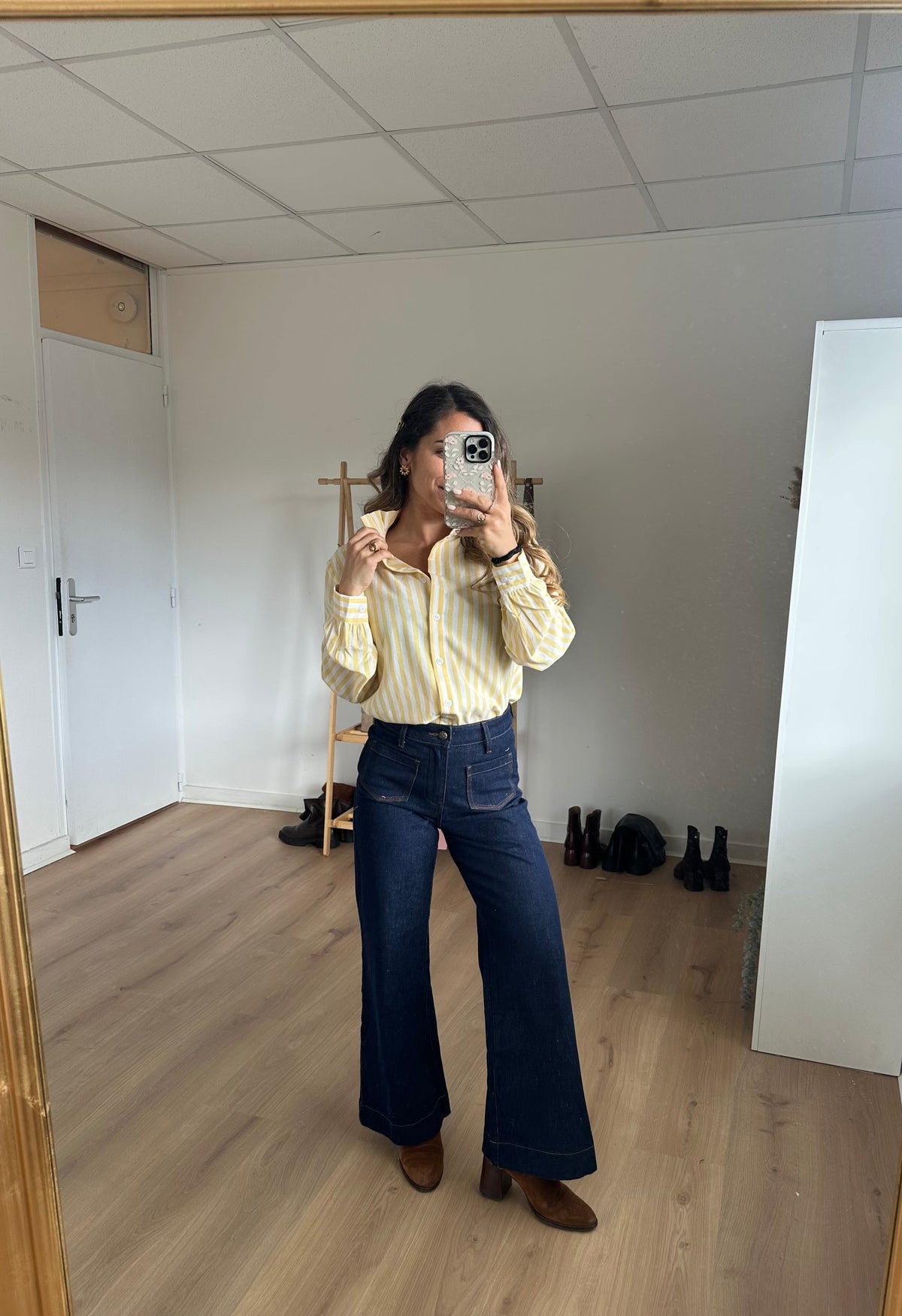 Blouse à rayures Colette jaune