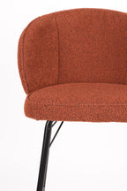 Joa - Bar & Counter Stool - Polyester - Terracotta/Brown