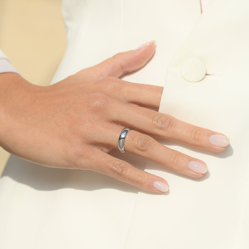 Bague "Le Mien" - Or Blanc 375/1000