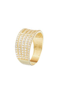 Bague "Multiples" Or Jaune 375/1000  Et Zirconium