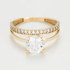 Anillo "Majestueuse" - Oro Amarillo 375/1000 y Circonio