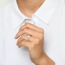 Bague "Majestueuse" - Or Jaune 375/1000 Et Zirconium