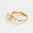 Bague "Majestueuse" - Or Jaune 375/1000 Et Zirconium