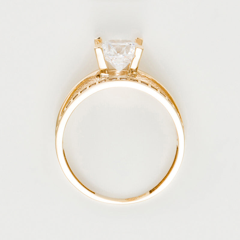 Bague "Majestueuse" - Or Jaune 375/1000 Et Zirconium