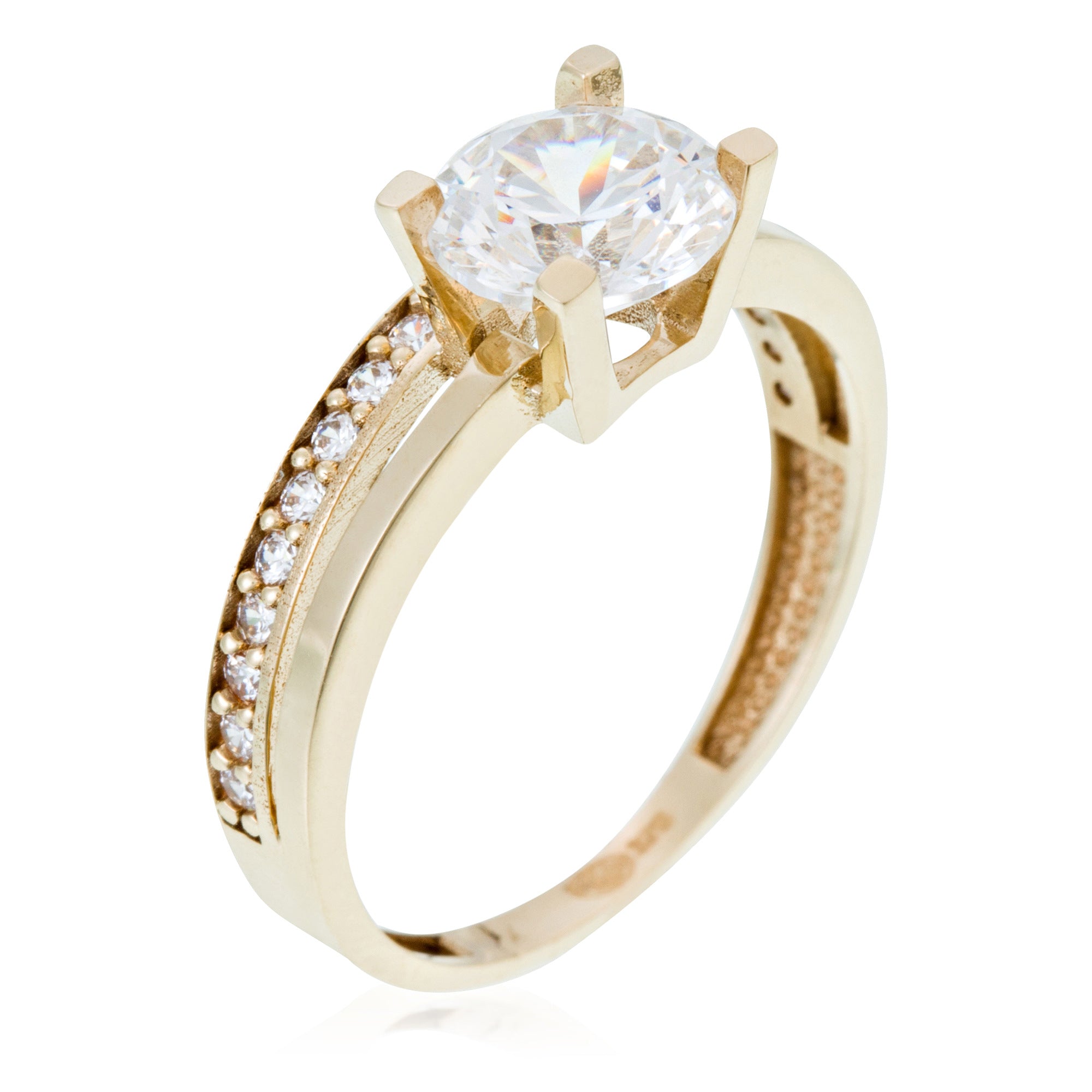 Anillo "Majestueuse" - Oro Amarillo 375/1000 y Circonio