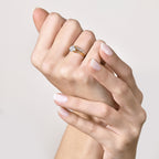 Bague "Majestueuse" Or Jaune 375/1000 Et Zirconium