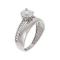 Bague "De Moi À Toi" Or Blanc 375/1000 Et Zirconium