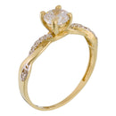 Bague "Solitaire Magnifique" Or Jaune 375/1000 et Zirconium