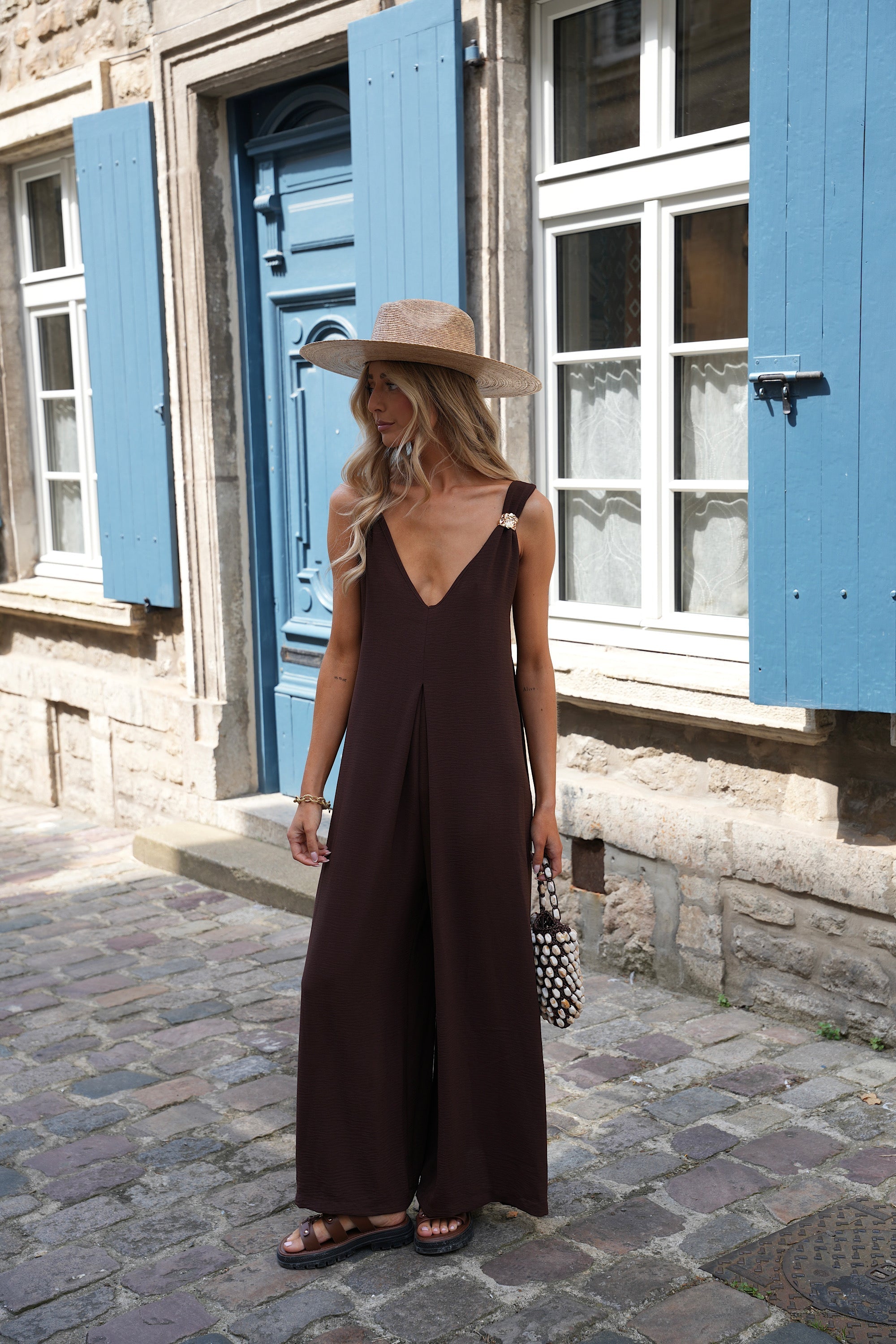 Combinaison Pantalon Karen - Chocolat