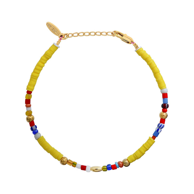 Bracelet De Cheville Beach Beads - Jaune