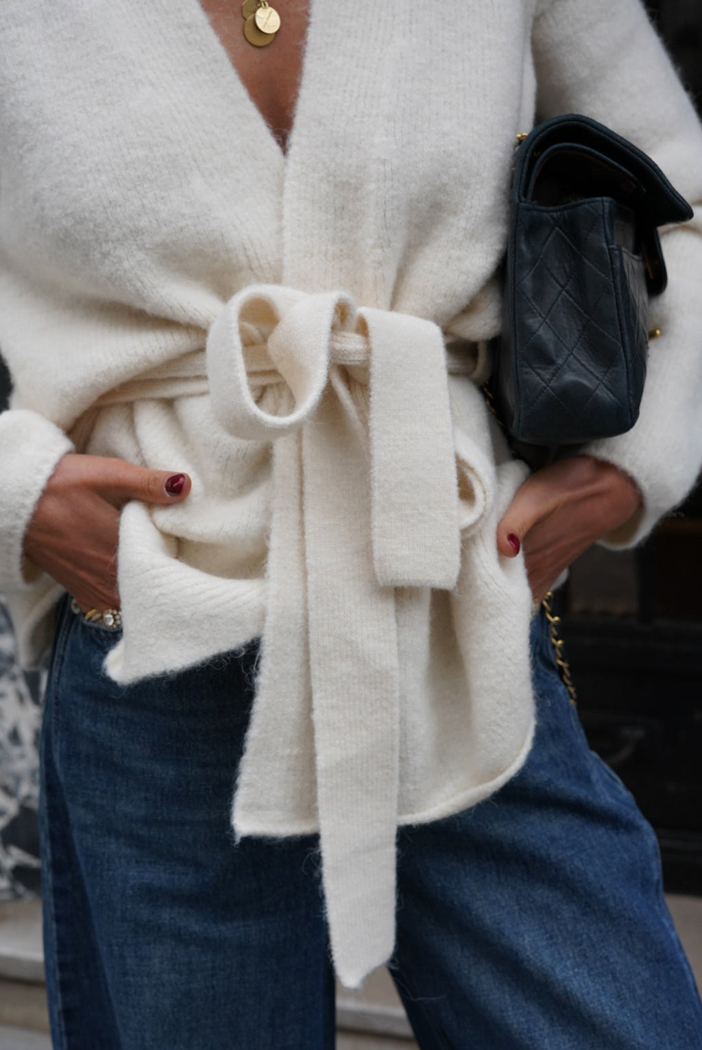 Lucien Ecru Kimono Vest