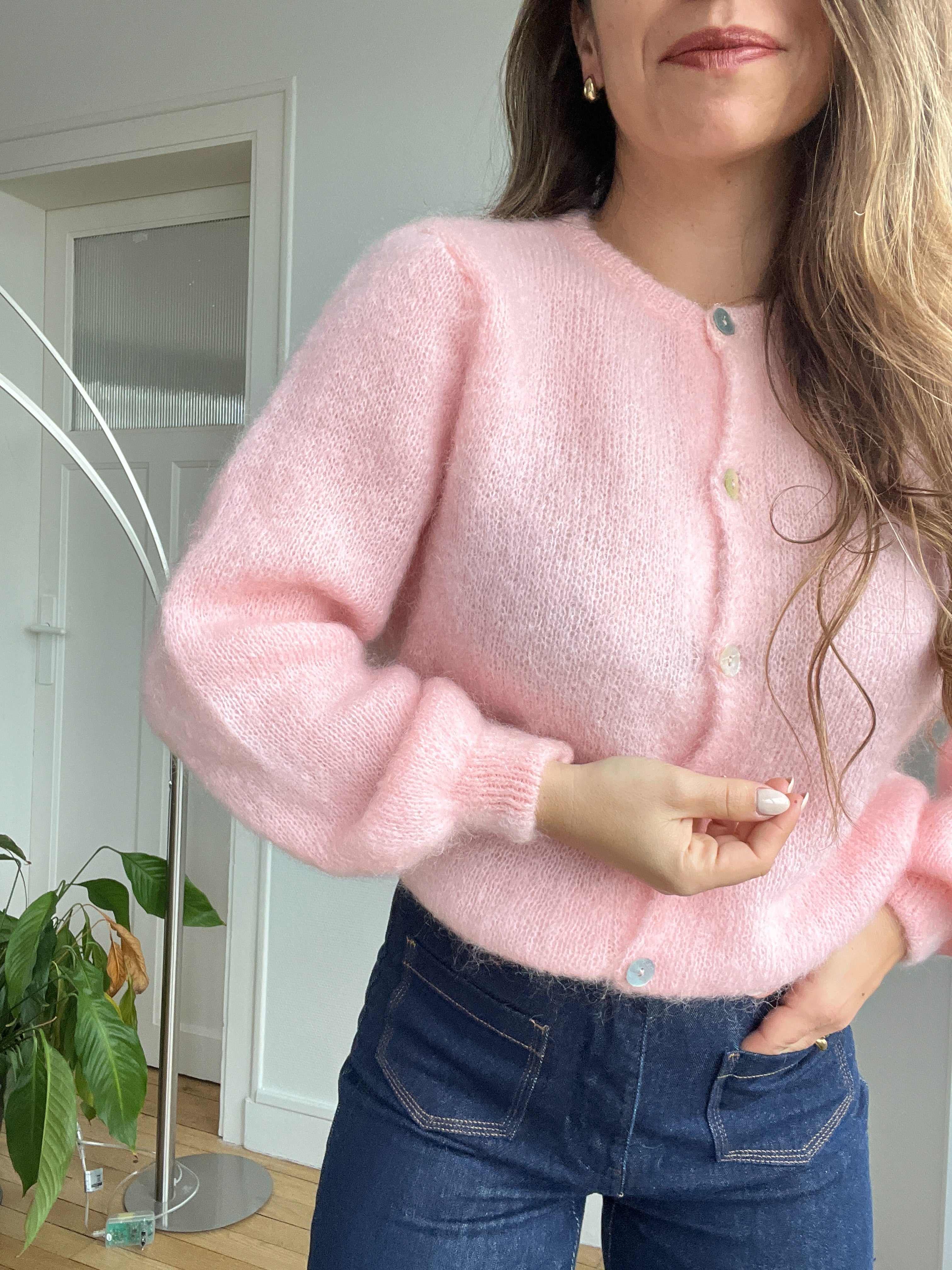 Maille En Laine Bianca Rose