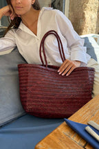 Delhi Large Tote Bag - Burgundy