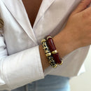 Set of 2 Gemini Bracelets - Burgundy