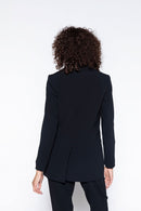 Blazer En Tissu Fluide Noir