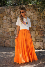 Jupe Longue Chloé - Orange