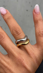 Duo Wave ring