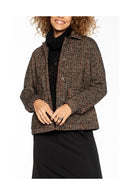 Veste Courte En Tweed Noir